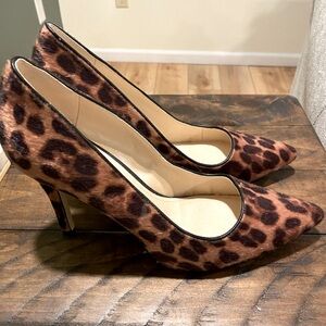 Nine West Leopard Print Pointy Pumps